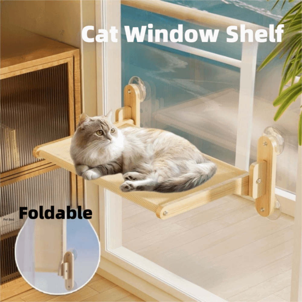 Durable Foldable Wall Cat Hammock Suction Cup Large Space Pet Hammock Breathable Mesh Hanging Window Bed Pet Supplies Accessories