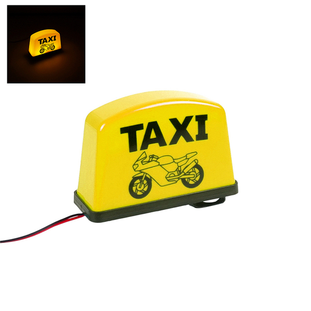 NEW 【Innovative design】1pc 12v Taxi Led Warning Light Automobile Decorative Light Motorcycle Refitted Warning Light Electric Bicycle Decorative Parts