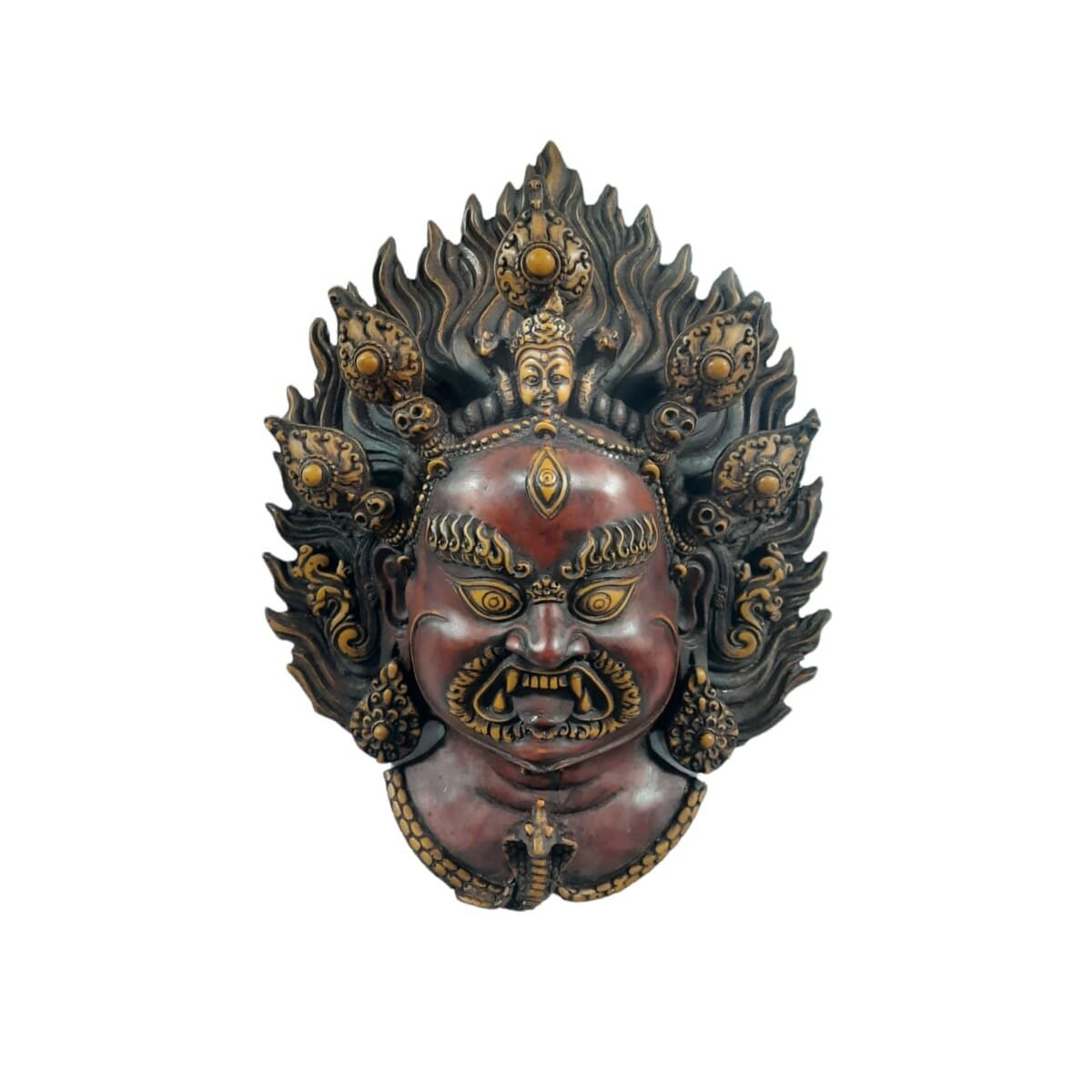 Antique Dark Bhairab Mask Or Bhairav Mask 12 Inches