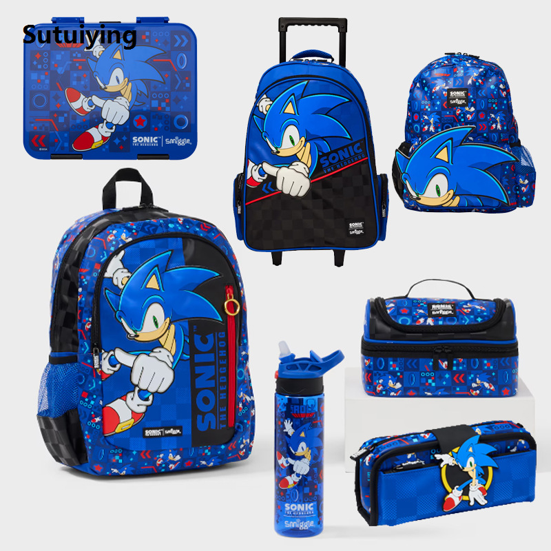 Sutuiying 2025 New Genuine Australia Smiggle Schoolbag Sonic The Hedgehog Cartoon New style Series Children School Bags Anime Backpack Student Gifts