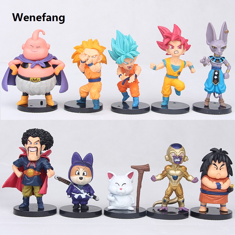 Wenefang 20PCS Set Super Son Goku Vegeta Broly Buu Action Figure Fifty percent discount Anime Figurines Ultra Instinct Model Gifts Toys
