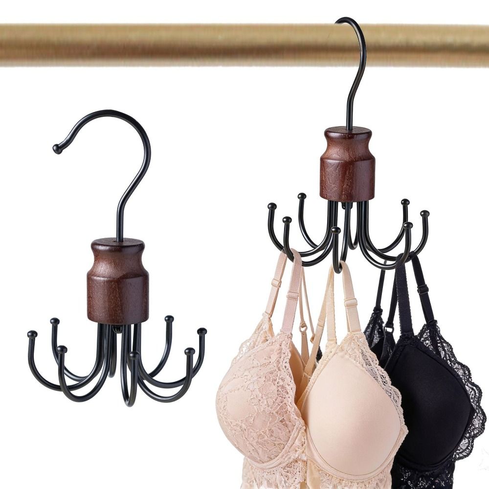 Portable 8 Hook Rotating Storage Hanger Durable Metal Rotating Top Hook Metal Belts Hanging Rack Multifunctional No Deformation Multi-Claw Bag Hook Home Storage