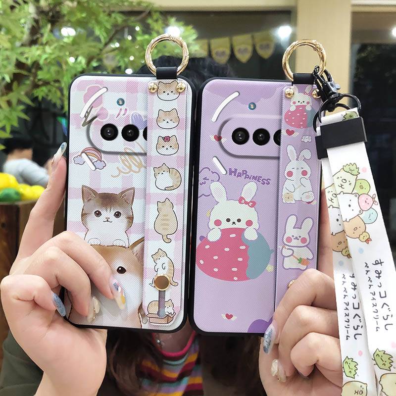 Durable Fashion Design Phone Case For Nothing Phone3A Protective Silicone Wristband Waterproof Dirt-resistant Anti-knock