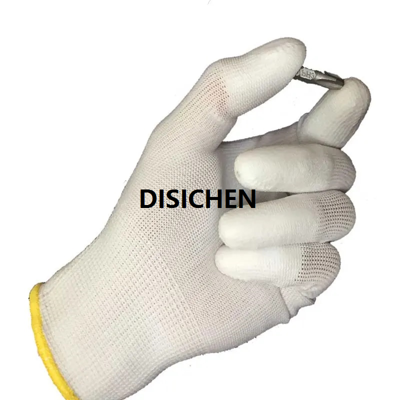 DISICHEN Anti Static ESD Safe Universal White Gloves Electronic Working Gloves PC Computer Antiskid for Finger Protective New style