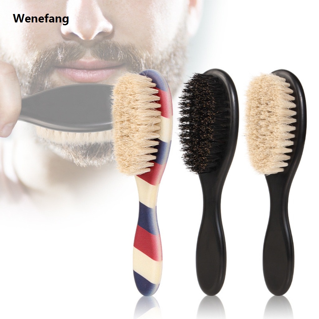 Wenefang New Professional Barber Shaving Beard Brush Removal Neck Dusting Horse Hair Brushes Face Mustache Salon Cleaning Styling Tools