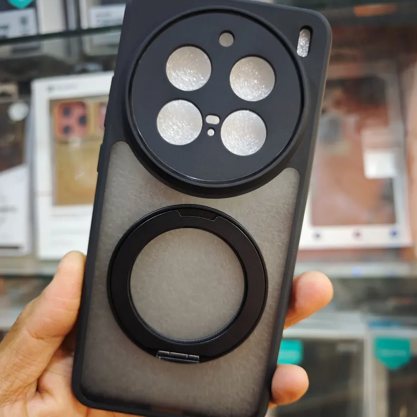 Strong Magnetic 360 Rotating Ring Matte TPU Back Casae For Vivo X200 Pro