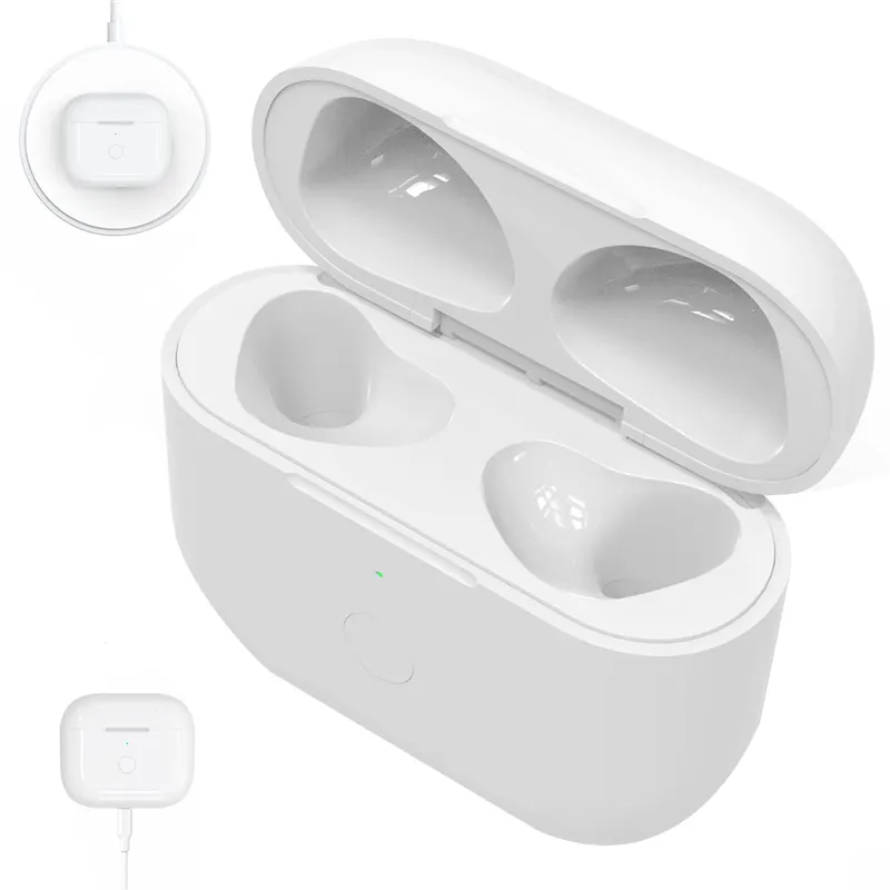 1 Piece Earphone Charger Case Replacement Parts for 3 Charging Case 450Mah Wireless Charging Case Bluetooth Sync Quick-Pairing Button
