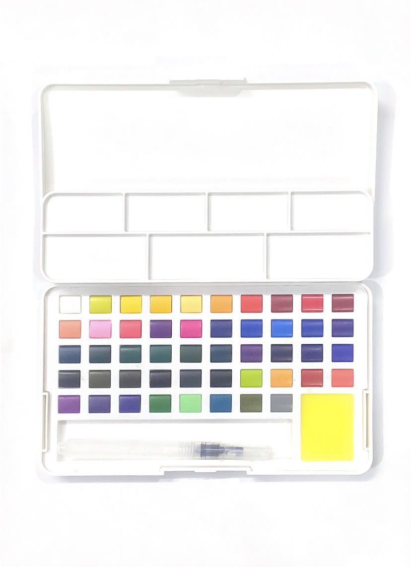 Artist Professional 48 Water Color Paints With Brush And Palette | Professional Water Coloring Set | Coloring Set For Artists