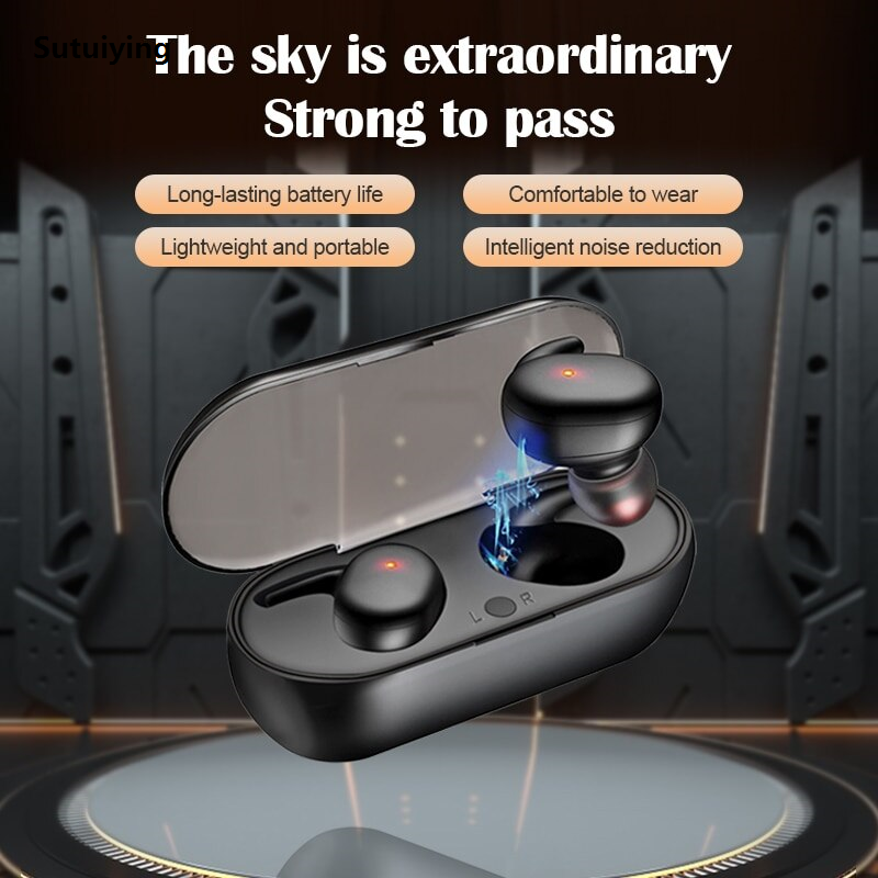 Sutuiying Tws Bluetooth Headset Wireless 5.0 In Ear Mini Headphones Earbuds New Y30 Headphones Sports Esports Gaming High Sound Quality