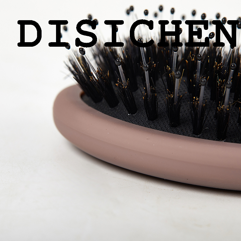 DISICHEN Fifty percent discount 1PC Oval Boar Nylon Bristle Hair Comb Mini Anti-static Hair Scalp Massage Comb Hairbrush Salon Hair Brush Styling Tool