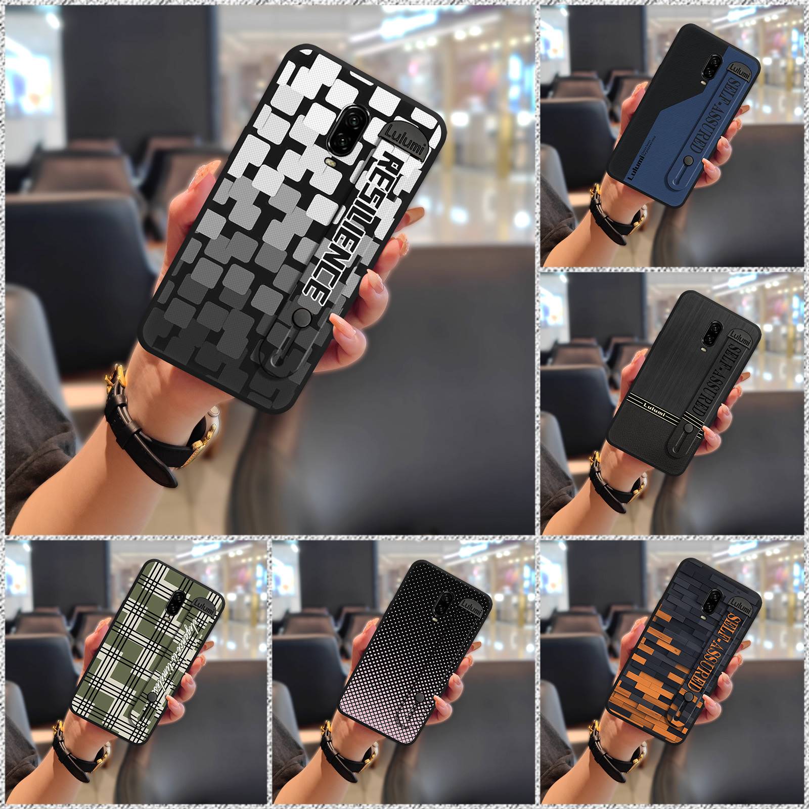 Dirt-resistant Anti-dust Phone Case For OnePlus 6T Shockproof Back Cover Phone Holder Waterproof Geometry Commerce