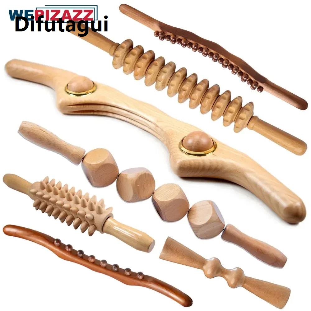 Difutagui Fifty percent discount Professional Wood Therapy Massage Tools, Maderoterapia Kit for Anticellulite, Gua Sha Tools for Body Shaping, Muscle Pain Relief