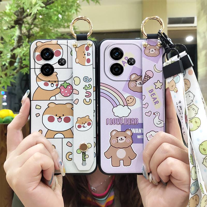 Shockproof Dirt-resistant Phone Case For VIVO IQOO Z9 Turbo/IQOO Z9 5G China/Y200GT 5G Cute Phone Holder Anti-knock ring