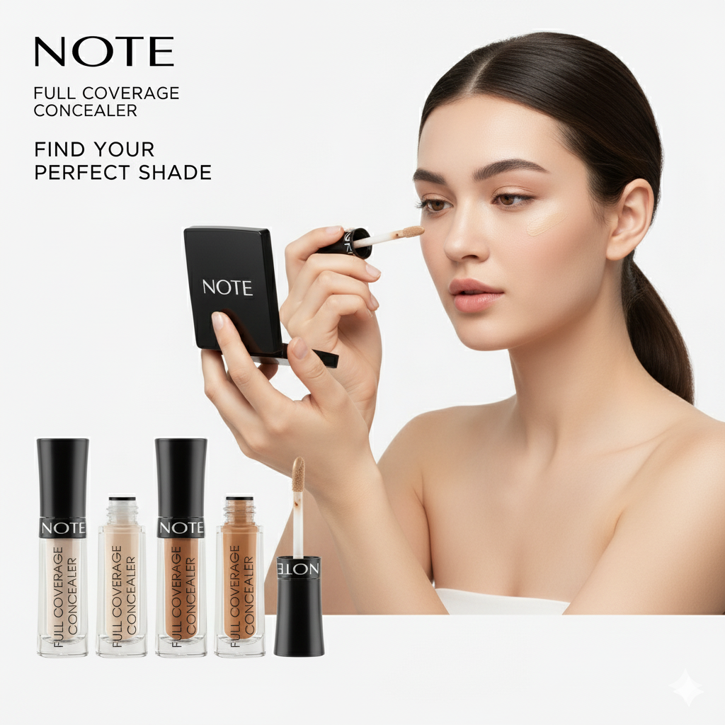 1 Piece Note Liquid Concealer - Smooth, Crease-Resistant Formula for Flawless, Natural Coverage