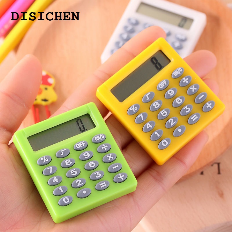 DISICHEN New Cartoon Pocket Mini Calculator Handheld Pocket Type Coin Batteries Calculator Carry Extras Calculadoras School Office Calculator