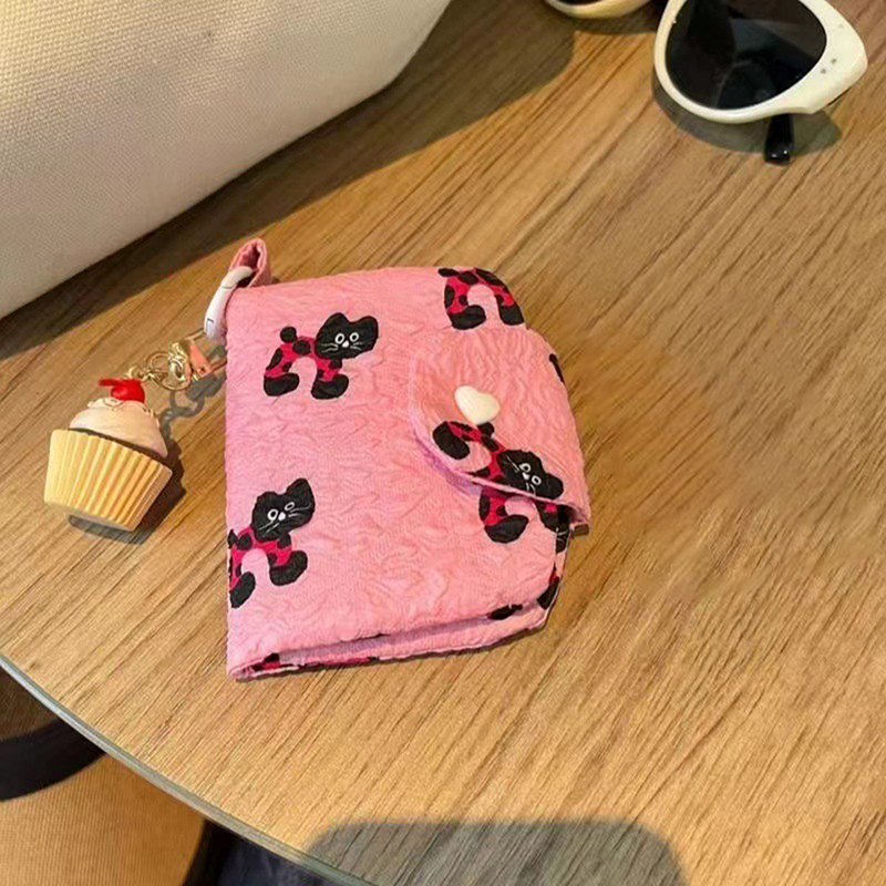 Cute Cartoon Coin Purse Card Bag Kawaii Animal Bear Cat Wallet Sweet Portable Mini Clutch Bag All-match Large Capacity Bag CF8