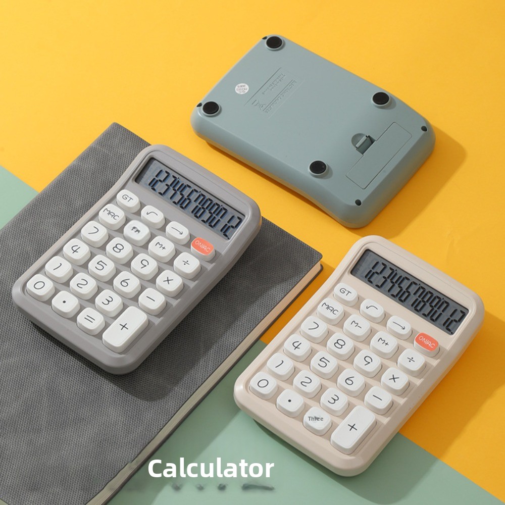 Convenient Calculation 12 Digits Small Calculator Accounting Tools Lightweight Arithmetic Calculator Portable Candy Color Student Calculator Do Office Work