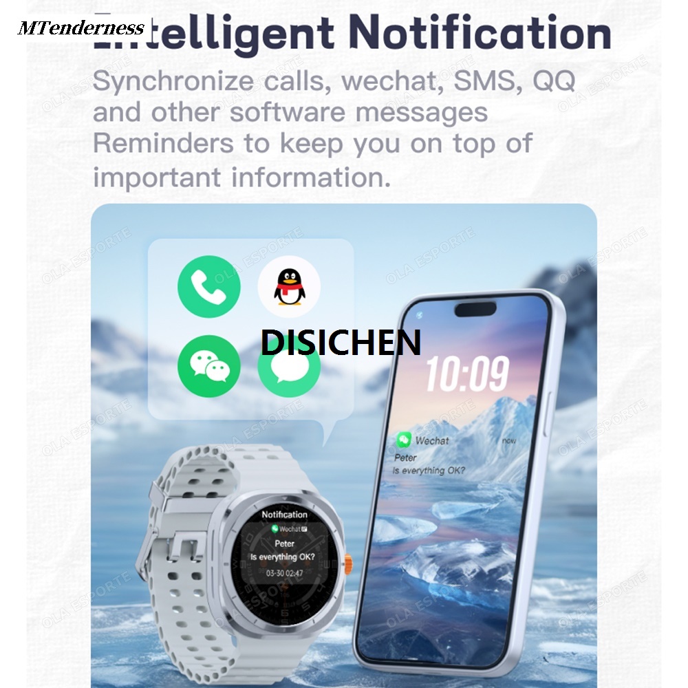 DISICHEN MTenderness Men's SpO21.52 Smart Calling Bluetooth IP68 Smart 497Watch New 【2025 Version】 GPSUltra mm Watch Waterproof Watch Men's Women's Screen Watch Sales promotion