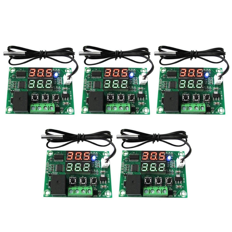 fasdaga 5X DC12V XH-W1219 High Quality Sensor Switch Regulator Sensor Module Temperature Controller Thermostat