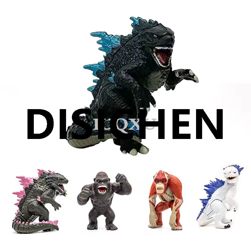 DISICHEN IUQXU Hot 5 Pcs/Pack Godzilla VS King Kong 2 New Empire Action Figure New Arrival Monsters Model Gojira Ornaments Doll Special