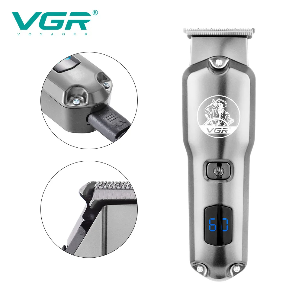 VGR V-927 Professional Hair Trimmer Trimmer 60 min Runtime 4 Length Settings (Gold)