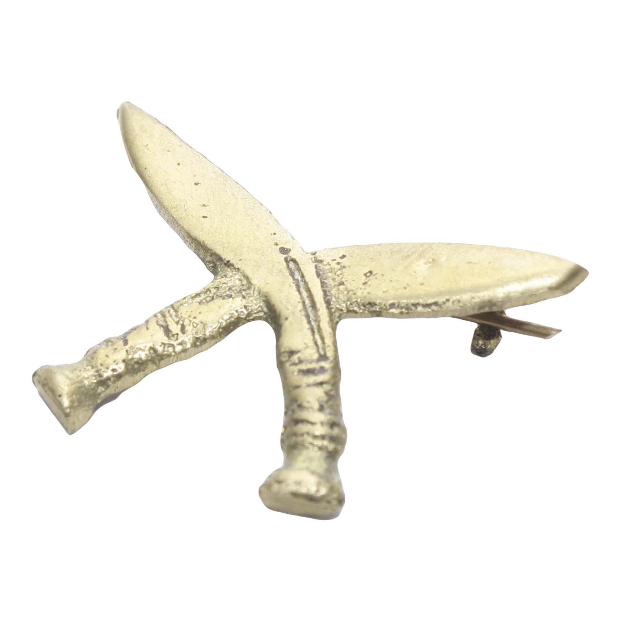 Gold Khukuri Cross Badge