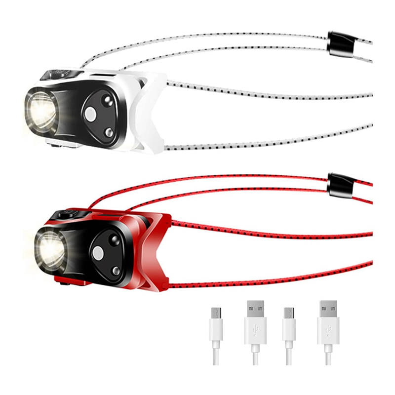 Light Light Rechargeable LED Headlight 1000 Lumen Ultra-Light Bright with White Red Light,Waterproof Motion Sensor 2Pack