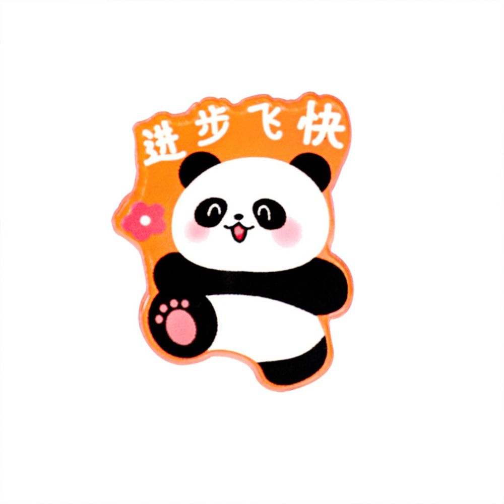 Reward Small Gift Cartoon Panda Brooch Creative Fashion Children's Acrylic Badge Cute Interesting Inspirational Word Badge Student