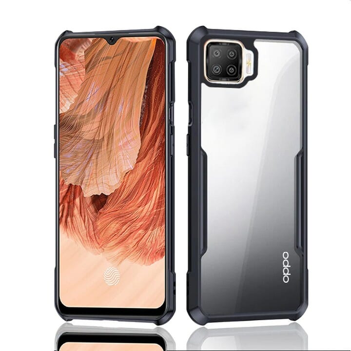 Oppo f17 pro Transparent Clear Hybrid Shockproof Slim Phone Case