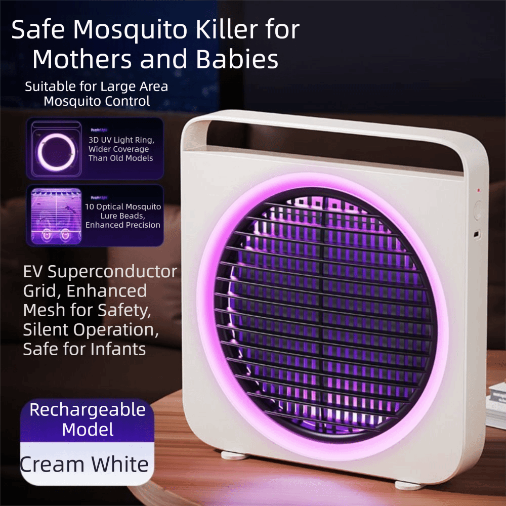Portable 2400V High Voltage Electric Mosquito Killer UV Light Silent Bug Zapper Lamp Safe Charging Automatic Mosquito Lure Bedroom