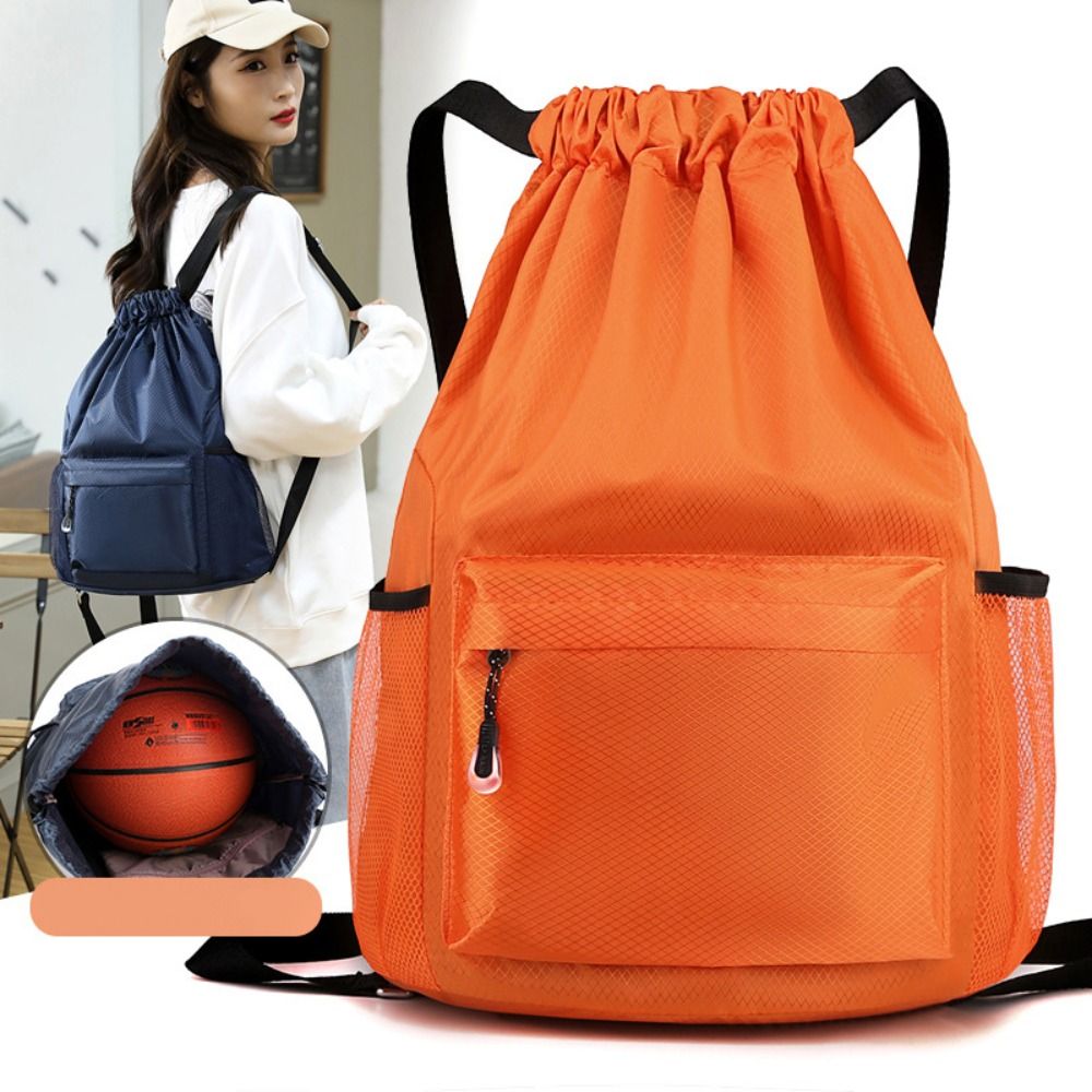 High Quality Nylon Drawstring Backpack 5 Colors Drawstring School Student Backpack Large Capacity Washable Travel Bag Unisex