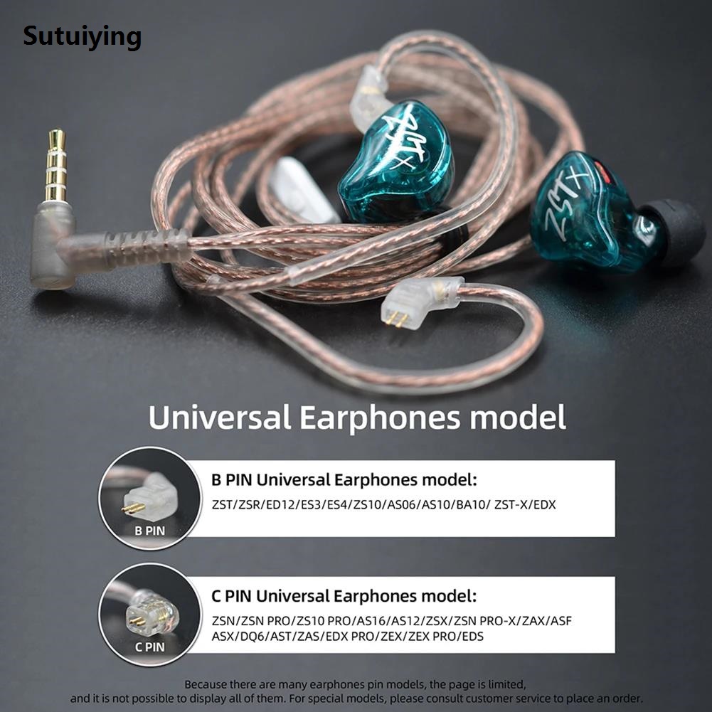 Sutuiying Original KZ Earphones Cord 8 Strands Gold Silver an Copper Cube Fashion Mixed Upgrade Cable Headset Wire CRA/ZS10 Pro/EDX Pro/ZSN/ZSR