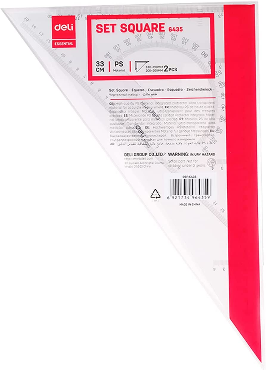 6435 Set Square / Triangular Ruler Set - 2 Pieces By Mitrata