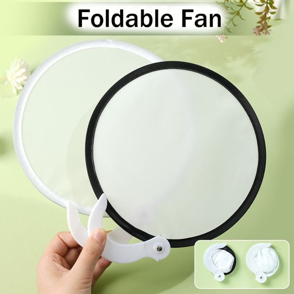 New Blank Design DIY White Foldable Fan Portable Handcraft DIY Folding Fans Hand Fan Party Favors Daily Use Summer