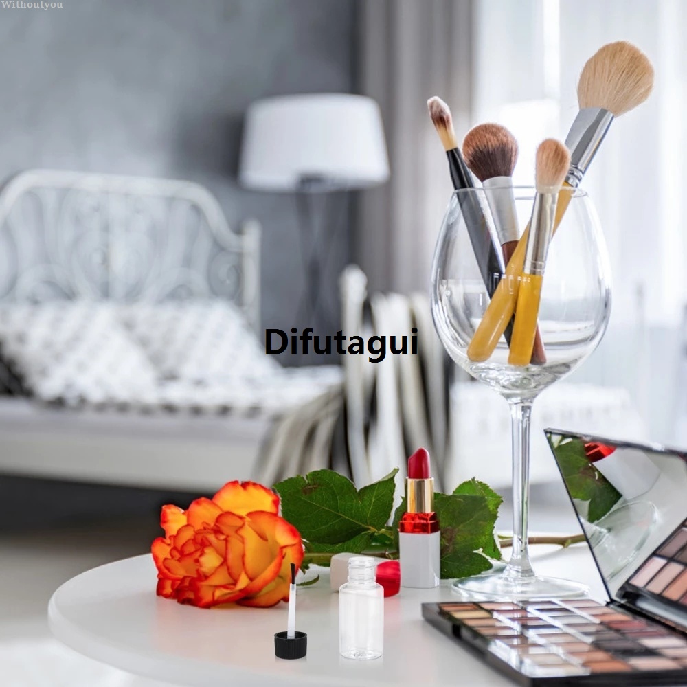 Difutagui Withoutyou Crafts jar fillable bottle nail polish 30ml/20ml/15ml/5ml10ml/plastic touch-up New style Profesional paint re-leak proof storage liquid jar DIY container with brush lid