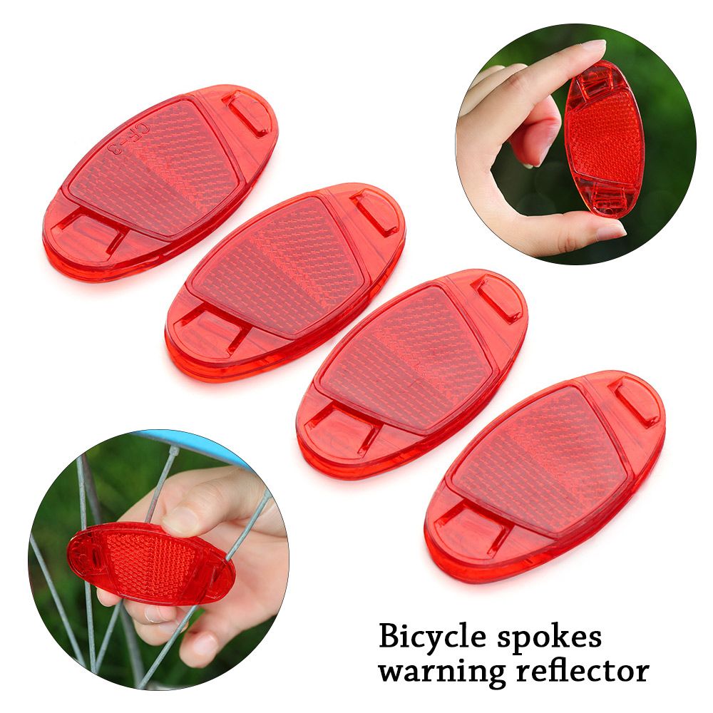 4pcs High Quality Cycling Lights Night Reflectors Wheel Rim Reflective Bike Spoke Reflector Safety Warning Light Bicycle Reflect Accessories