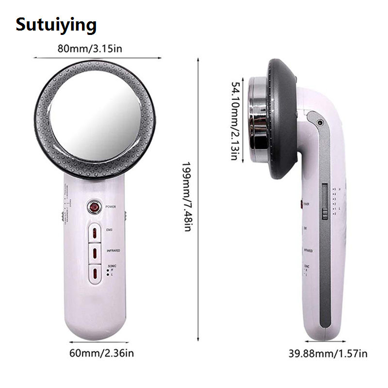 New style 3 in 1 Ultrasonic Electric EMS Ion Infrared Massager Portable Eliminate Fat Removal Machine Massage Machine