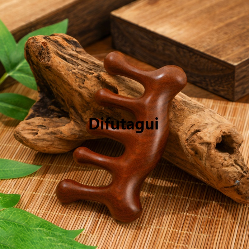 Difutagui Sandal Wood Massage Comb Meridian Dredging Anti Hair Loss Affordable Gua Sha Stimulation Promote Hair Growth Care Brush