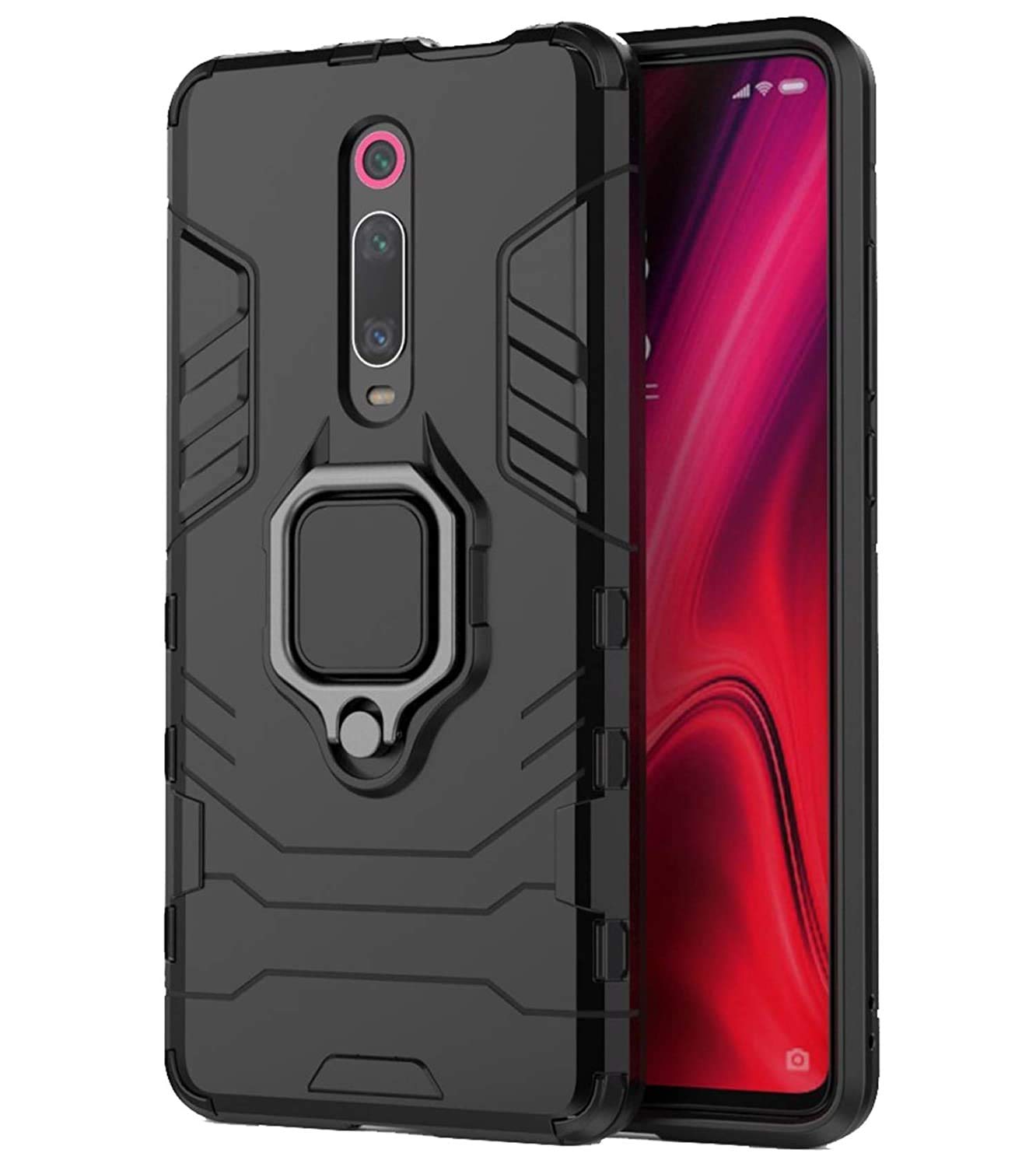 Redmi K20 / K20 Pro Armor Bumper Protection Case | Ring Holder Stand Case