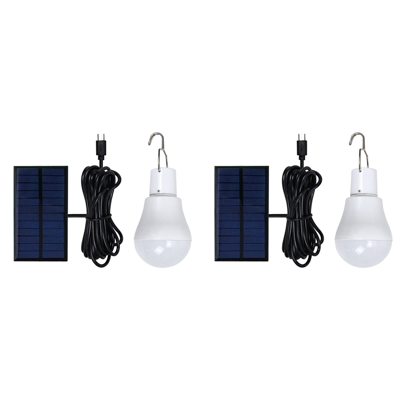 2X Portable LED Light 15W Bulb LED Lamp USB Rechargeable Powered Outdoor/Indoor Travel Camping Garden Light