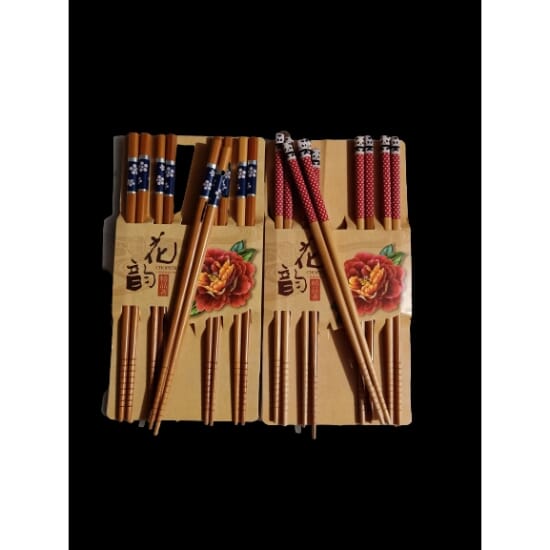 Fine Wood Chopsticks Set- 10 Pairs- 22.5cm