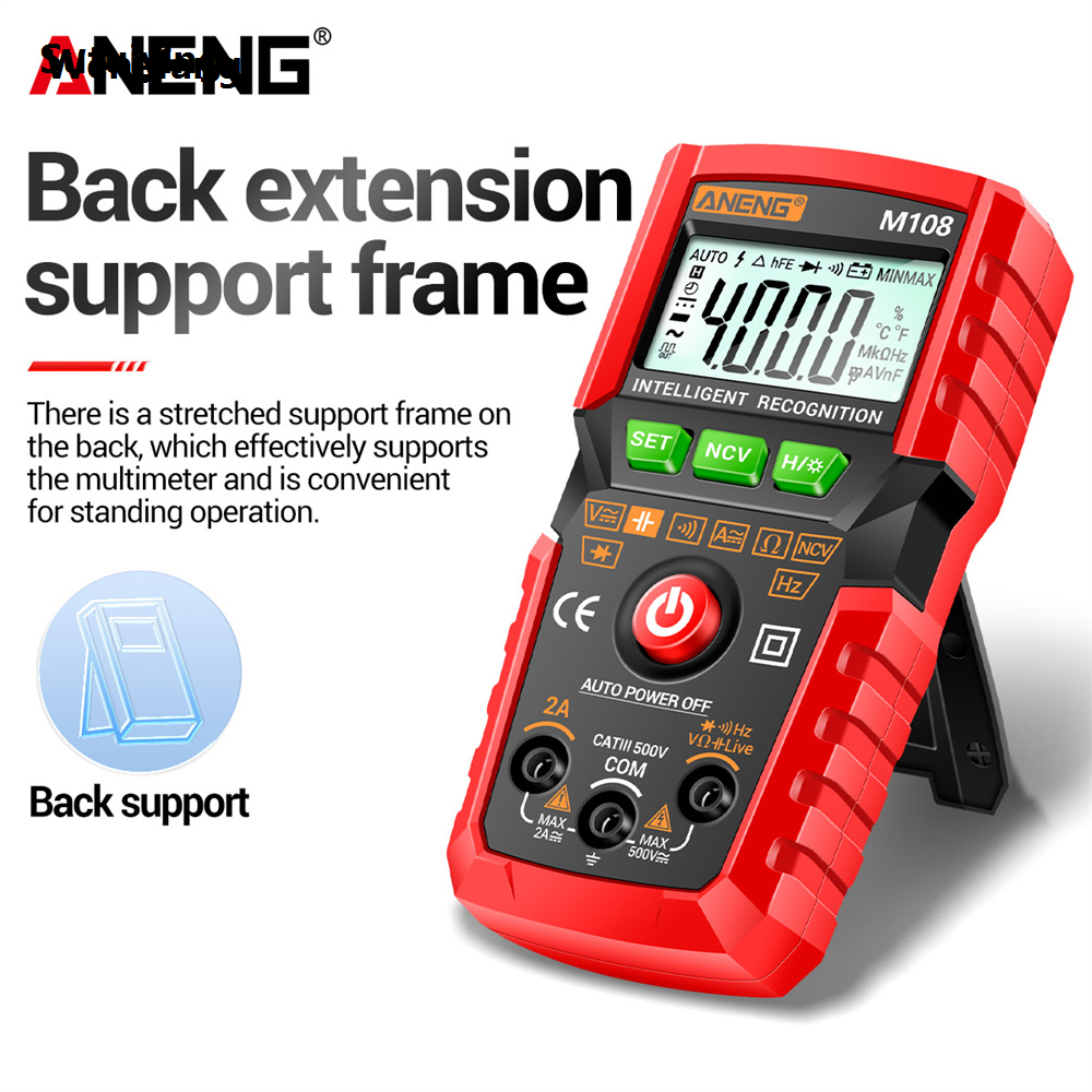 Wenefang Sutuiying ANENG M108 MIni Digital Multimeter 4000 count AC/DC Electrical New style 2025 New Instruments Tester Auto Multimetro digital profesional meter