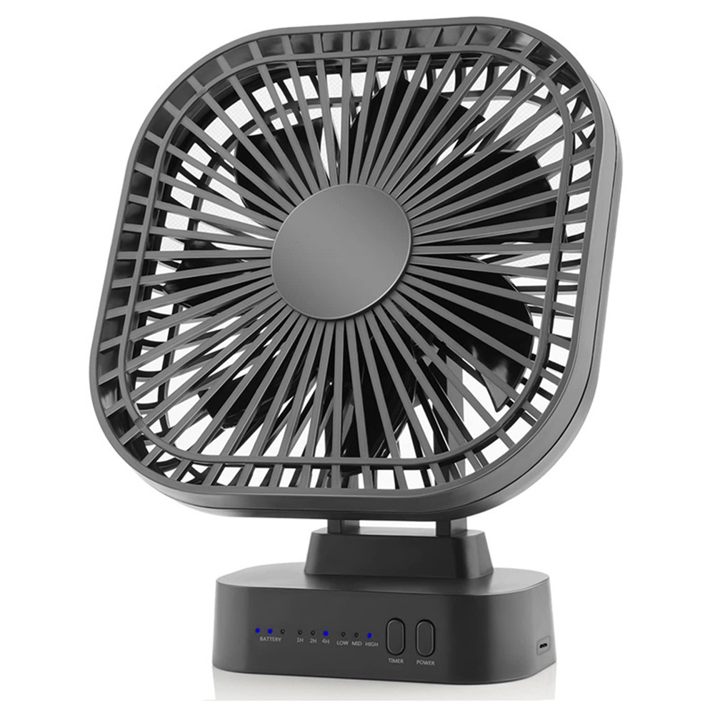 Desktop Rechargeable USB Fan with Foldable 3 Speed 7 Leaf Portable Quiet Fan for Office Outdoor Camping