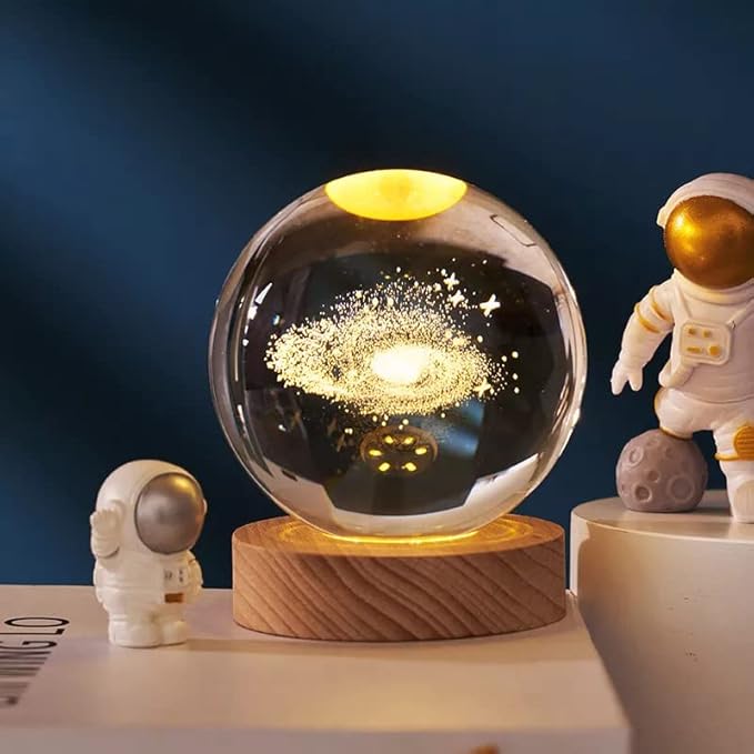 3D Decor Crystal Ball LED Night Light - Earth