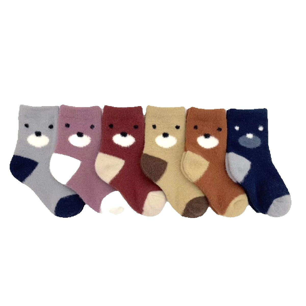 Angora Blend Mink Velvet Multicolor Socks For Kids- 3 Pairs