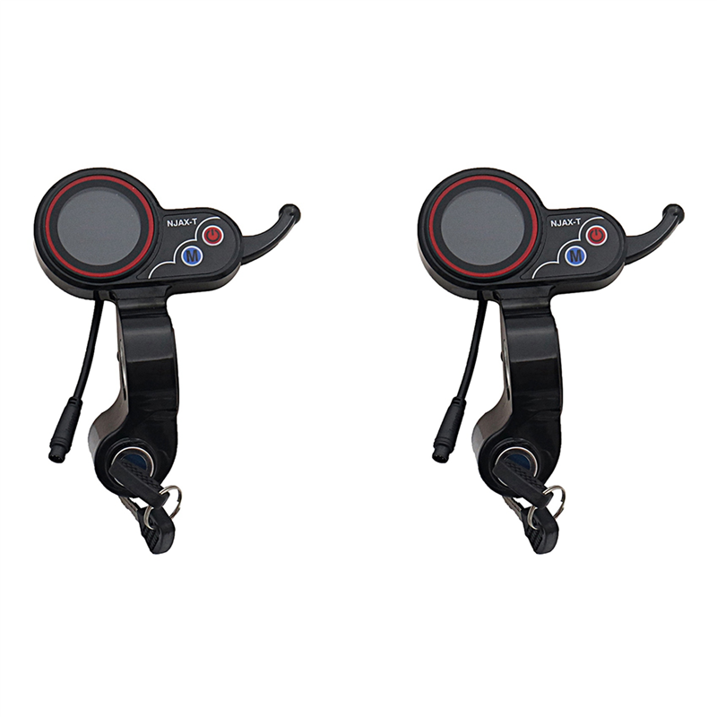 JINMY 2X for NJAX-T Throttle LCD Display Meter with Key Switch Lock Speed Adjustable Accelerator 6 Pin