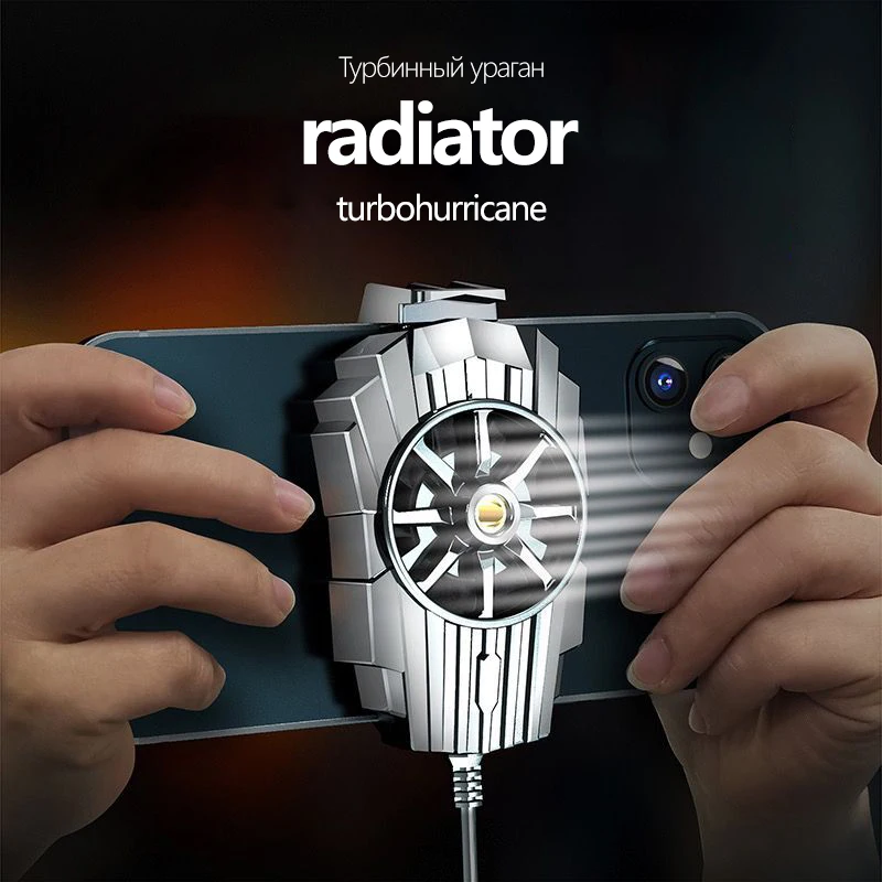 Universal Mobile Phone Cooler Mini Back Clip Fan Radiator Portable Hurricane Heat Sink For iPhone Samsung Xiaomi Accessories