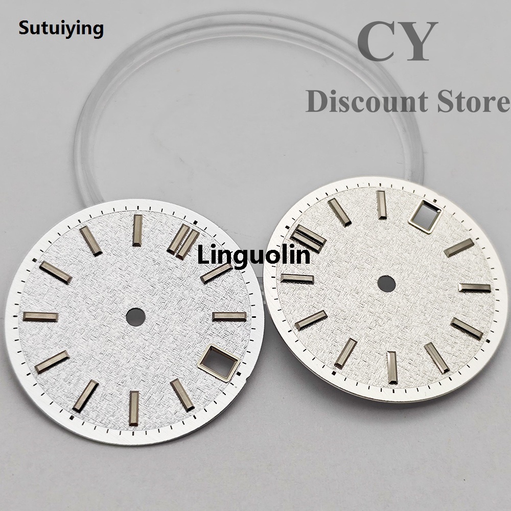 Linguolin Sutuiying RICHUS NH35 Dial 28.5mm Black Pink Green Sterile Watch Luxury Dial Fit NH34 NH35 Movement Fit 3/3.8 o'clock Crown