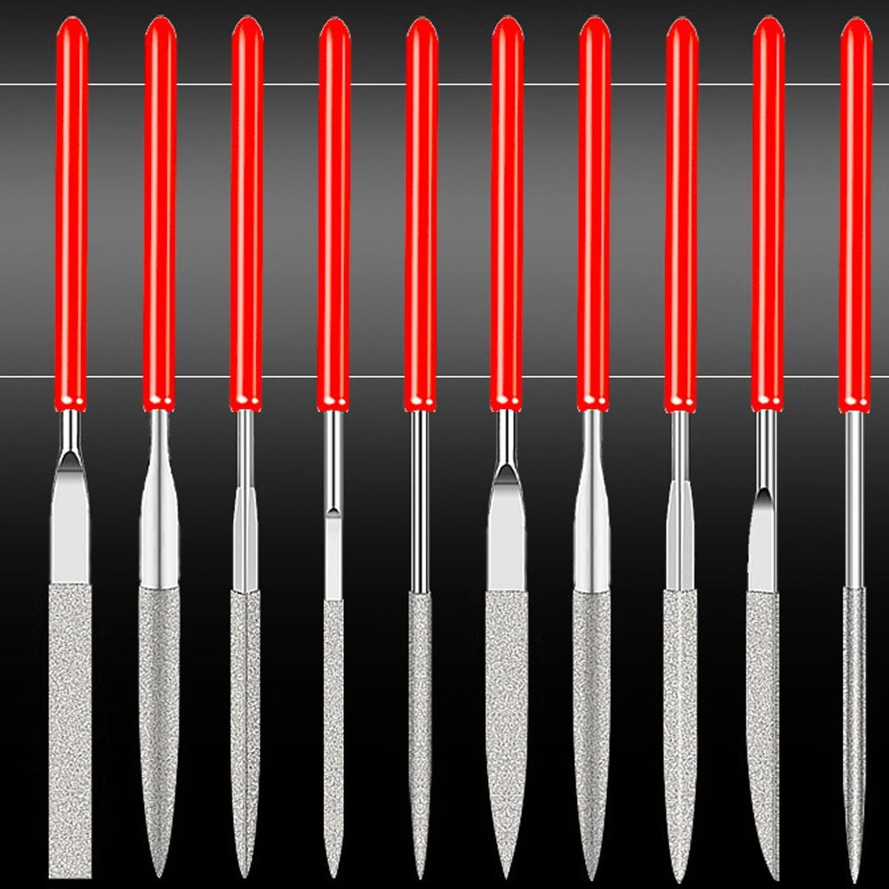 10Pcs/set High Quality Special Shaped Diamond Needle File Set Plating Hand Tools Mini Needle File Kit Carving Craft Files