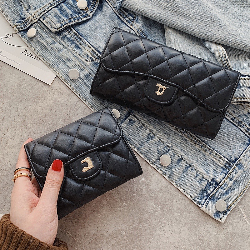 Cross-border exclusive for fashion ladies embroidery thread multi-card space long mobile wallet, high-end short tide wallet coin purse